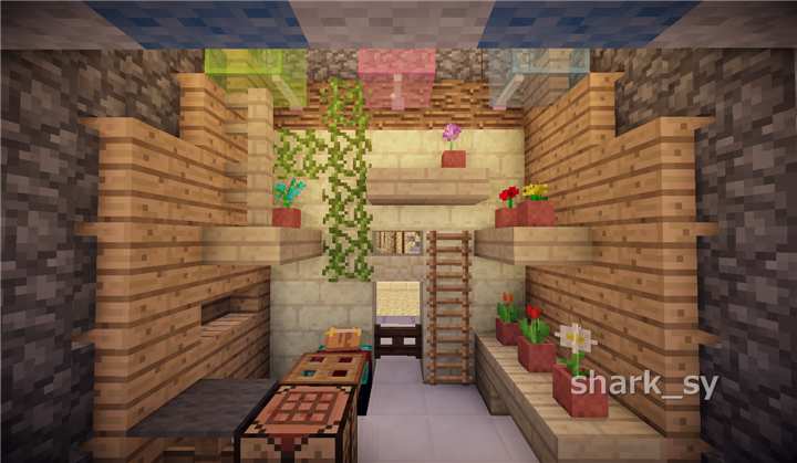 我的世界装饰工艺店铺教程,我的世界小摊店铺建筑教程