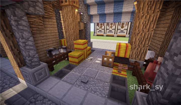 我的世界装饰工艺店铺教程,我的世界小摊店铺建筑教程