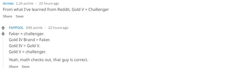 LOL：Dota玩家打赌一年上LOL王者6个月卡在黄金5网友：黄金5？