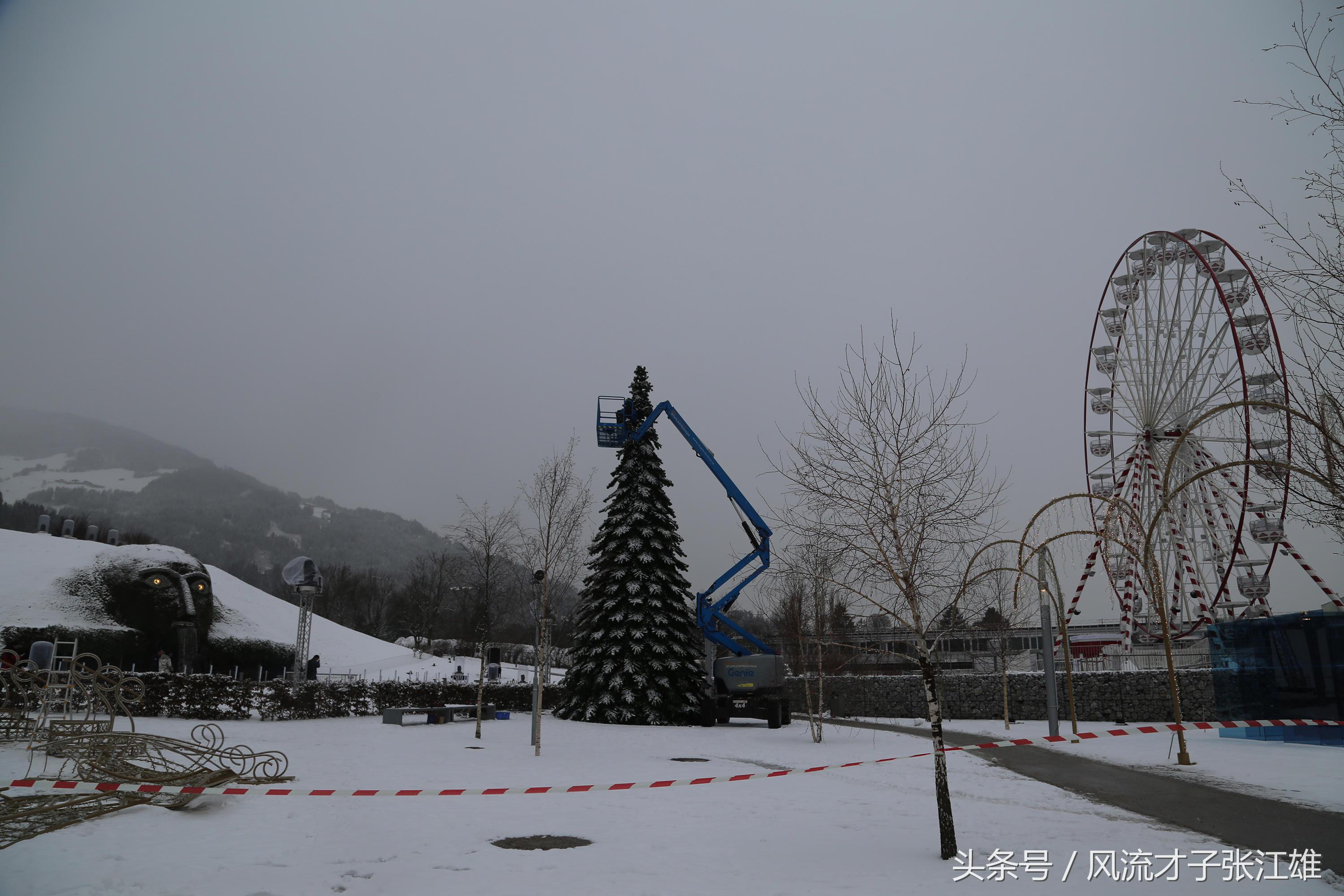 奥地利街拍：施华洛世奇水晶世界，白雪覆盖下的阿尔卑斯山巨人！