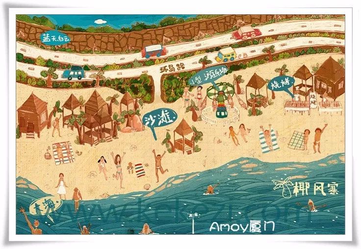 在画画中的真实感悟,厦门手绘地图简笔画