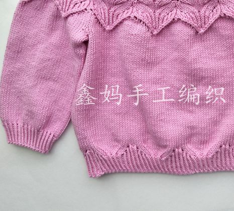 编织花儿朵朵童装教程,儿童套头衫的两种花型