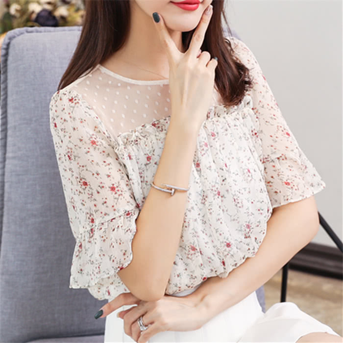 女休闲时尚今年最火的雪纺衫,一塌糊涂的雪纺衫