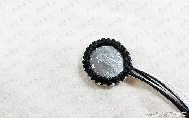 编织硬币小猫挂件,硬币挂件编织教程猫头