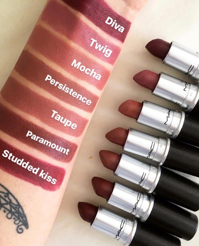 mac口红chili小辣椒色种草,mac口红rubywoo和迪奥999哑光