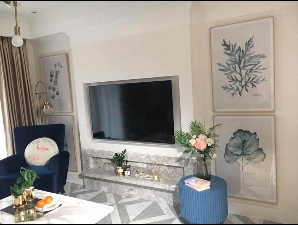 自己用墙纸贴电视背景墙效果图,电视背景墙自贴墙纸效果图