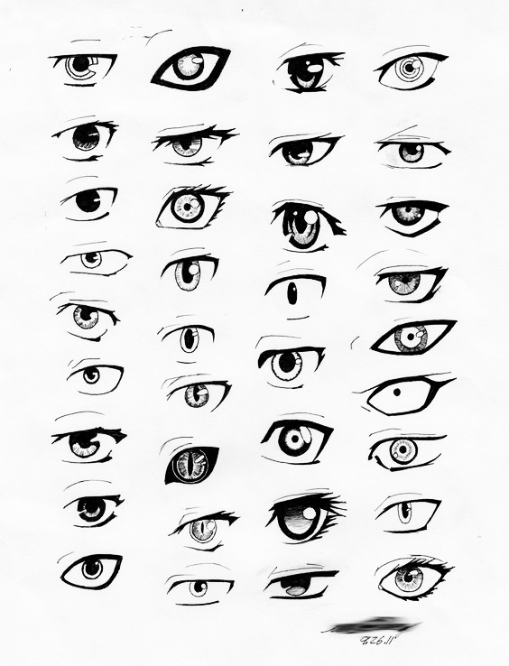 漫画人物眼睛画法女生图片,漫画中忧郁眼睛的画法