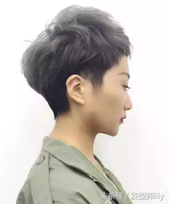 五款短发烫型,超酷圆脸烫的短发