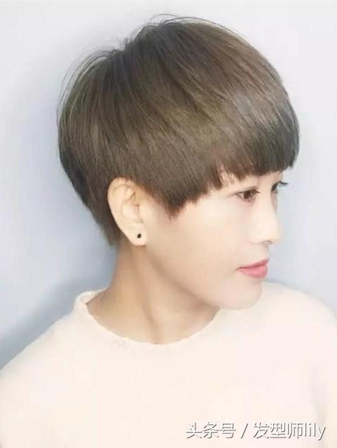 五款短发烫型,超酷圆脸烫的短发