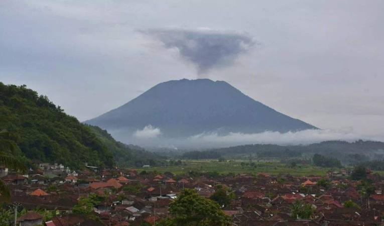 苏门答腊火山喷发是真的吗,阿贡火山现状