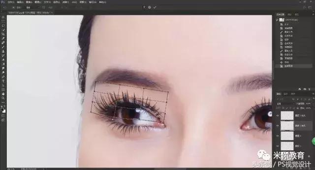 ps做眼睫毛,使用ps将眼睛变大