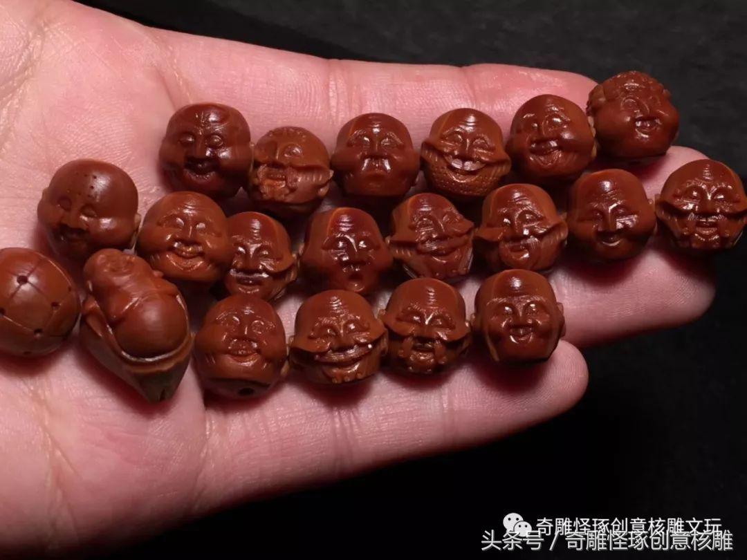 世界顶级极品橄榄核雕十八罗汉,知翠轩橄榄核雕双面十八罗汉价格