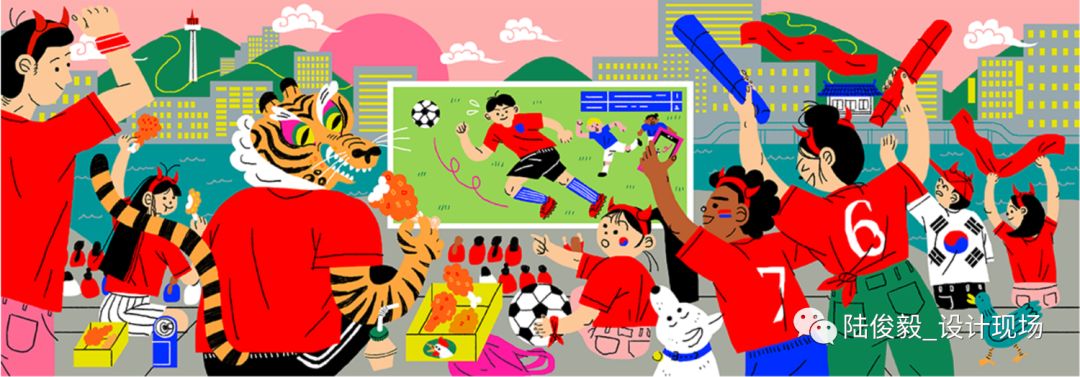 世界杯足球插画海报高清,世界杯主题手写画