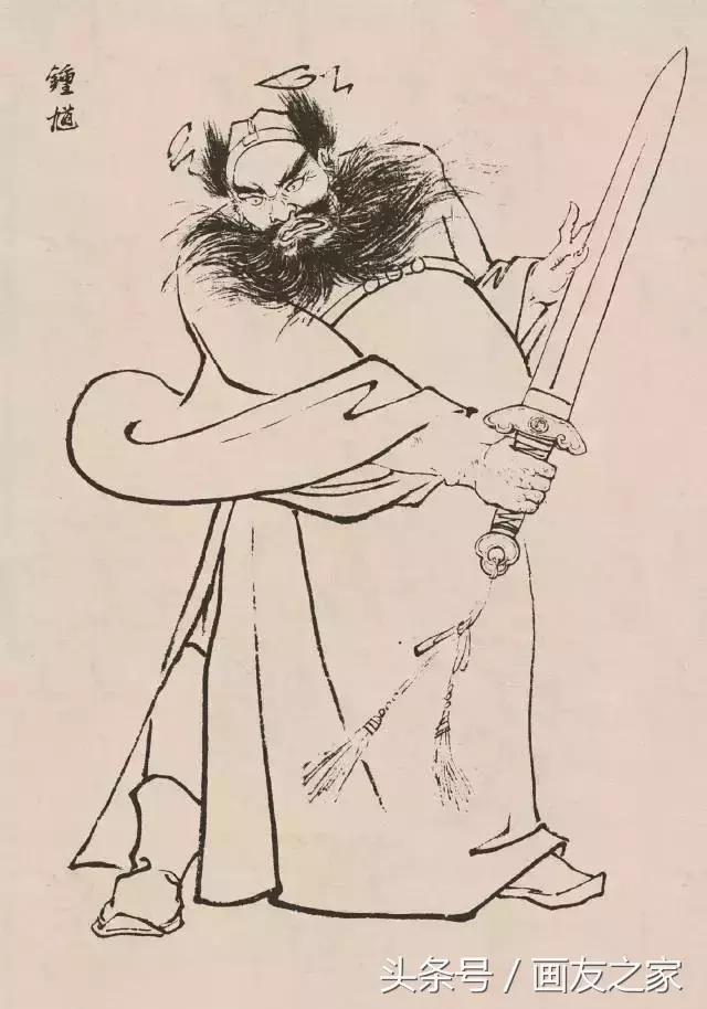 素材古代白描人物120图果断收藏,白描中国古代刀马人物图谱