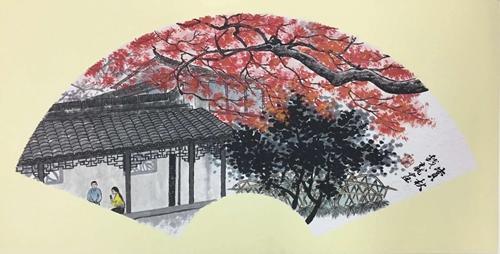 钱龙园林,古典园林山水画作品欣赏