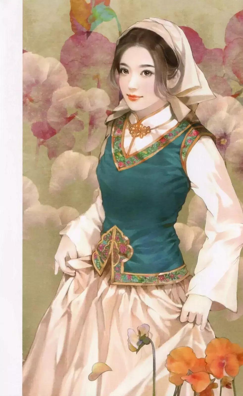 插画美女唯美简约,台湾当代著名的插画家