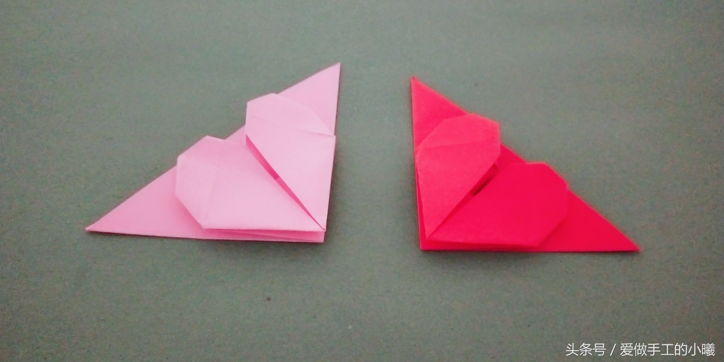 爱心书签的折纸方法,爱心折纸小视频书签