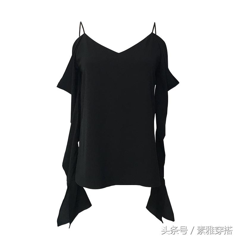 高级感小众上衣雪纺超仙,雪纺上衣女喇叭袖超仙款