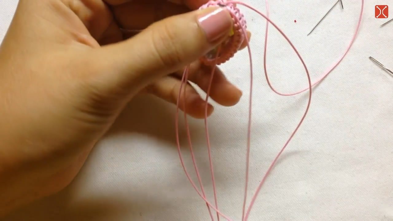 水晶编绳项链吊坠教程,水晶项链编织法带吊坠的