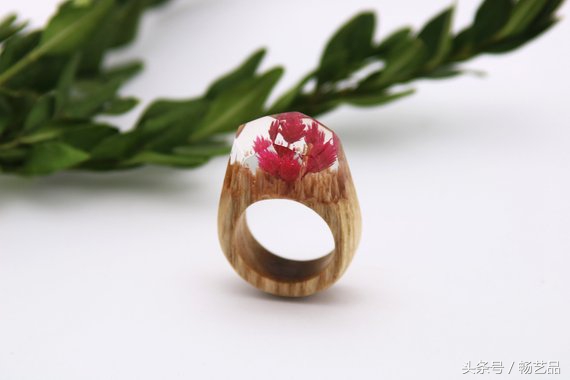 16款纯手工DIY树脂水晶戒指木块与水晶的完美结合
