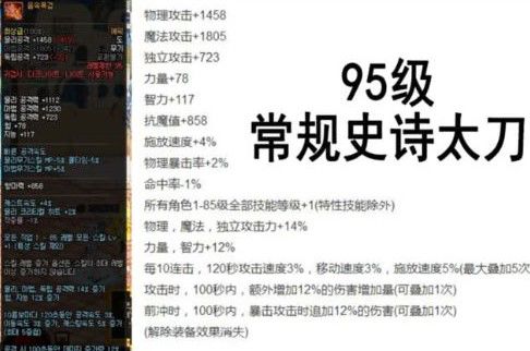 鬼剑95级技能,95版本鬼剑武器