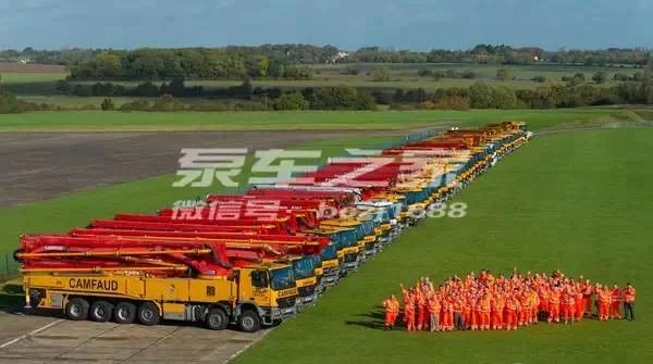 大饱眼福！租赁公司三十周年庆，55台大象和施维因泵车壮观*行游**！