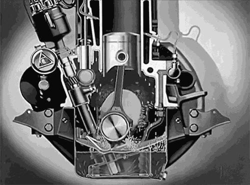 动画演示发动机的工作高清,发动机工作动态图解