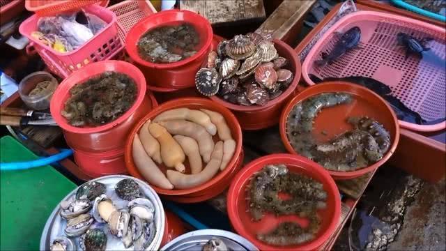 中游客去韩国旅游,买了10斤海肠,6斤海参!结账的时候无语了