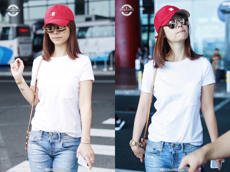 林心如年轻时的潮流穿搭,林心如白裤子夏季穿搭