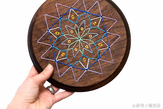 木片绣花教程视频,手工乱针绣画