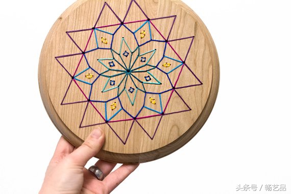 木片绣花教程视频,手工乱针绣画