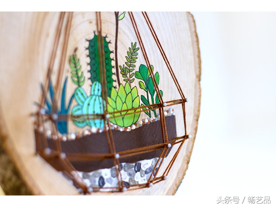 木片绣花教程视频,手工乱针绣画