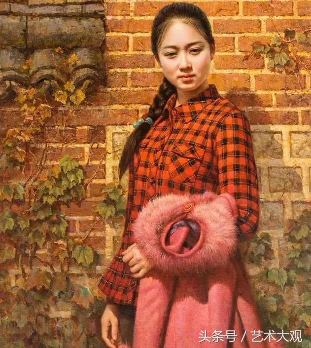 朝鲜风格人物村庄的油画,朝鲜张元吉写实油画人物作品欣赏