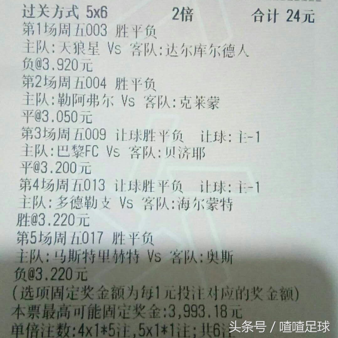 竞彩推荐组合方式,竞彩推荐比分4串1重注