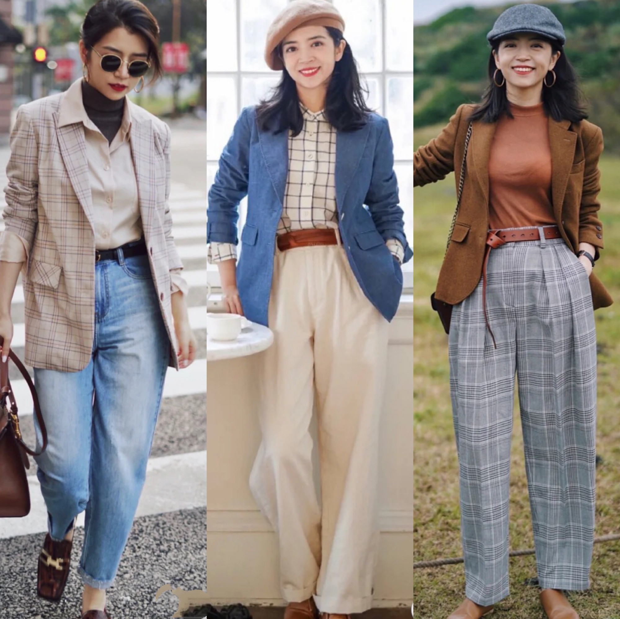 三木博主同款腰带,系细皮腰带方法简单又好看