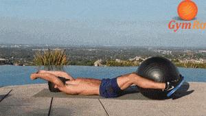 瑜伽球马甲线训练动作,瑜伽球视频练马甲线