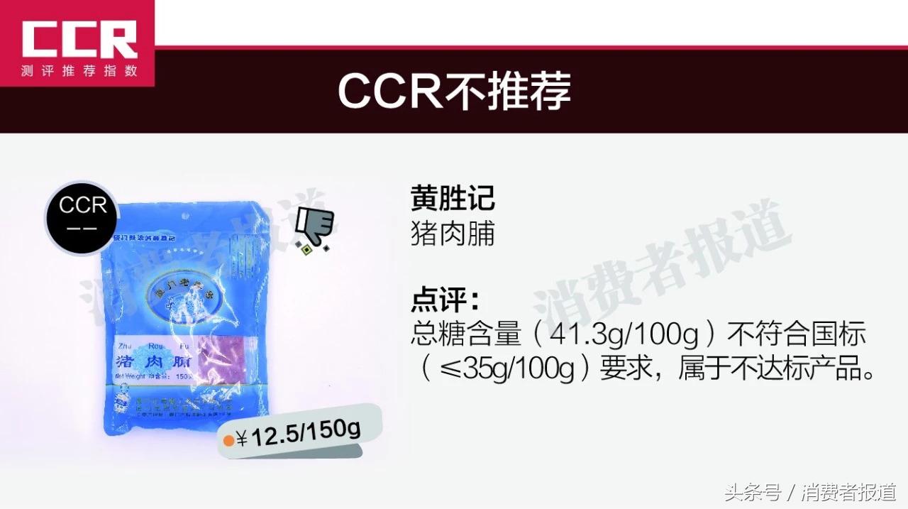 测试了11款猪肉脯,这款总糖不符合国标排名垫底,爱吃的你要注意