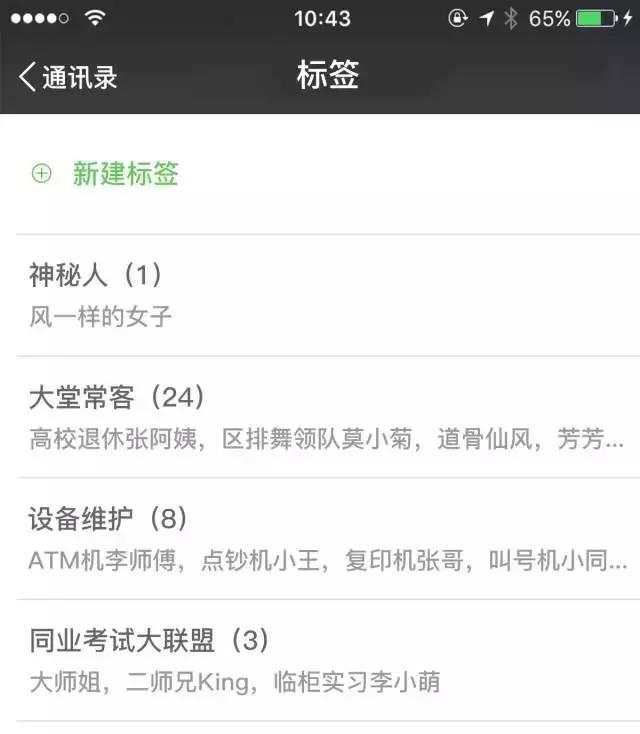 我把行长在朋友圈分组了