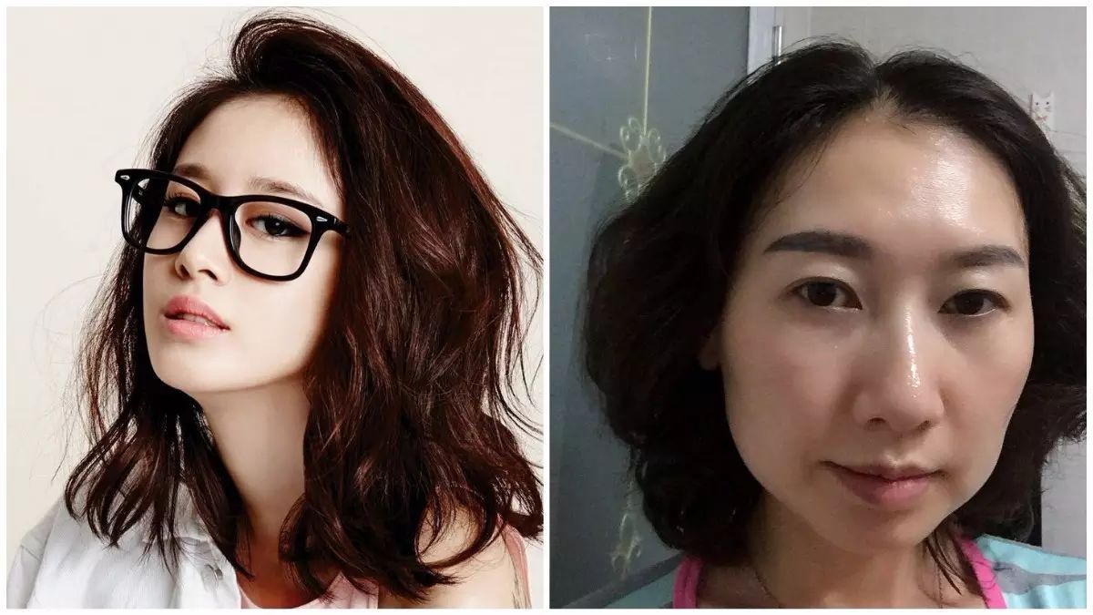 想象的发型和实际的发型对比图,发型真的很重要不同发型差距真大