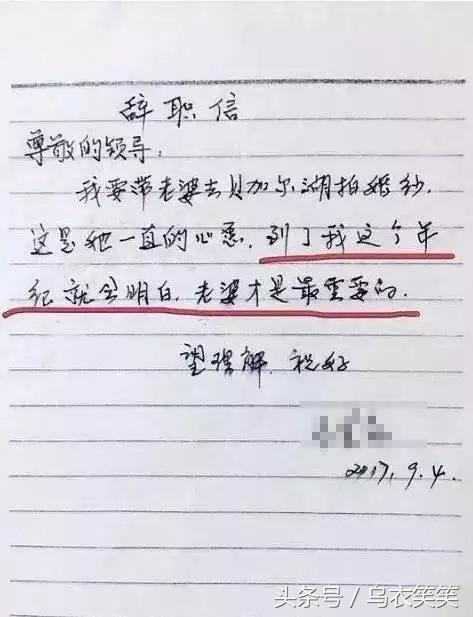 中645万太高兴，我要回家养猪，辞职信该怎么写？