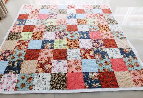 拼布方块床单制作教程,拼布床单手工制作大全