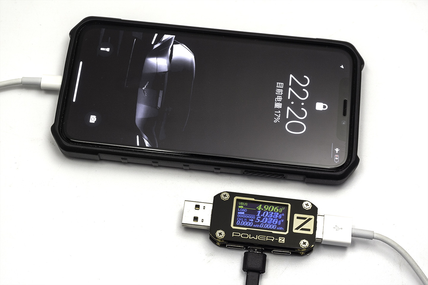 10000毫安带线一体充电宝,支持快充的10000毫安充电宝