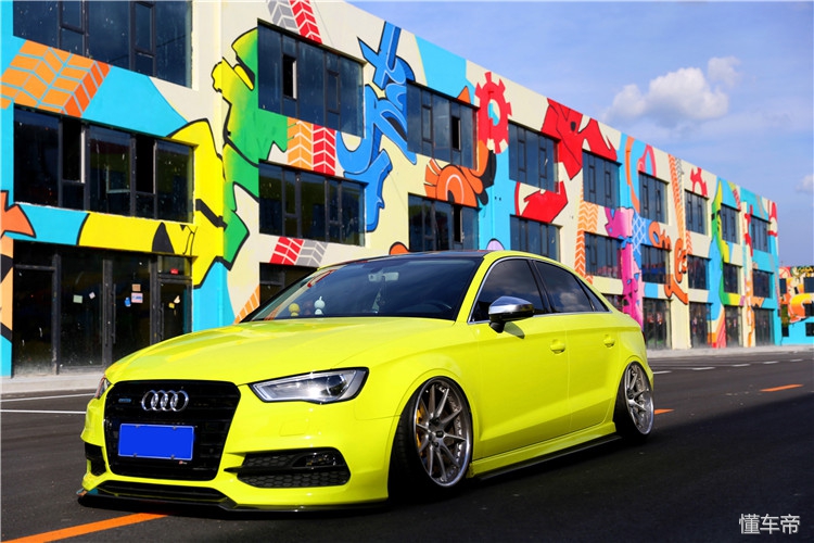 黑龙江车友打造低姿态“柠檬黄”奥迪A3，玩车同时不忘疼老婆！