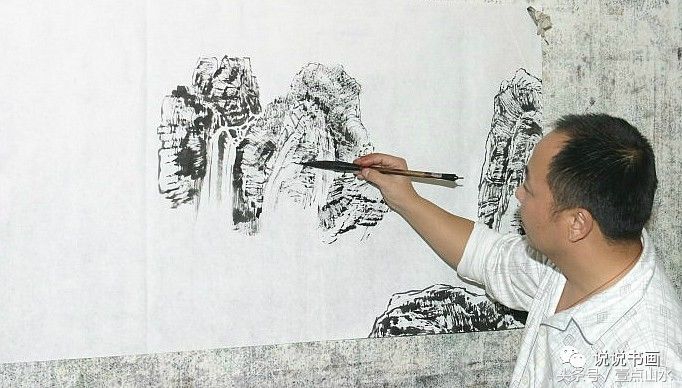 完整山水画绘画过程,各种山水画的基本画法
