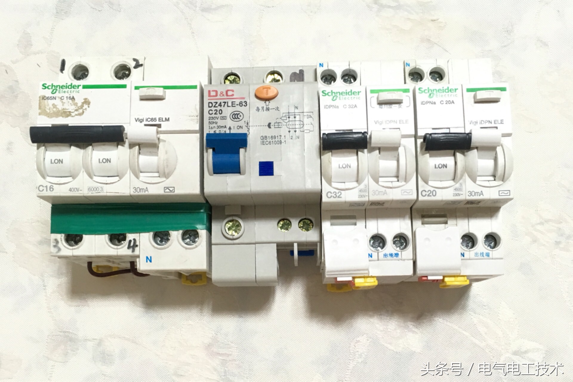 漏保怎么接线才正确,漏保左火右零接线图