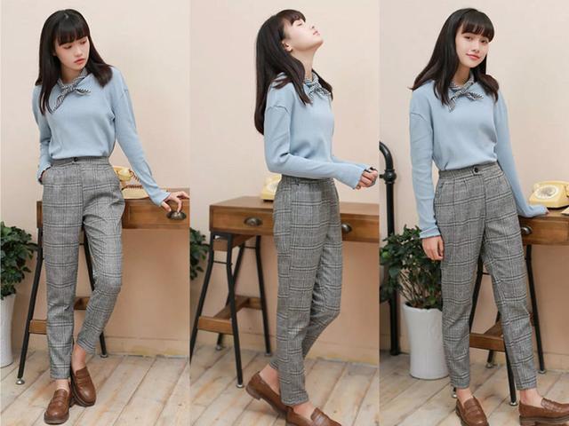 哈伦裤搭配宽松中长款上衣,哈伦裤这么流行这样穿显瘦又时尚