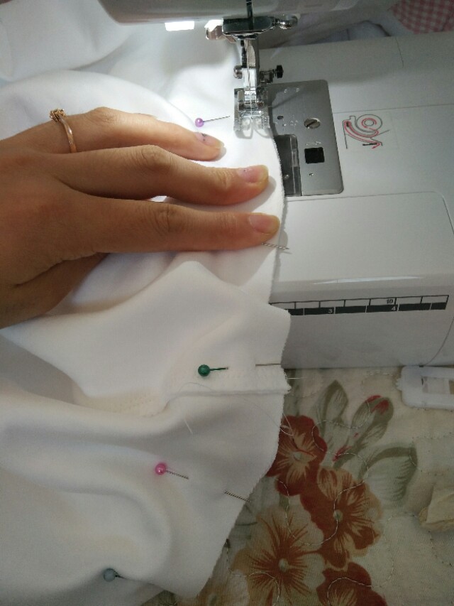 做给暖爸的白色V领长T，附多个男装裁剪图