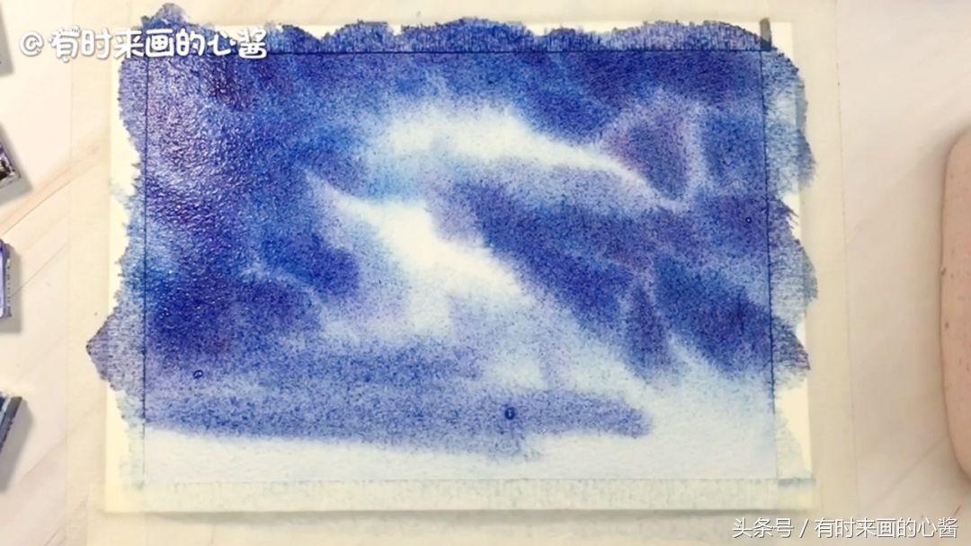 用水彩笔画星空简单一点不用加水,只用水彩笔画星空不用荧光笔和水
