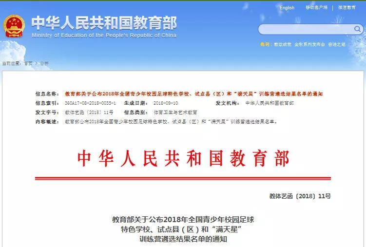 滨州重视足球的学校,2017年校园足球特色学校名单