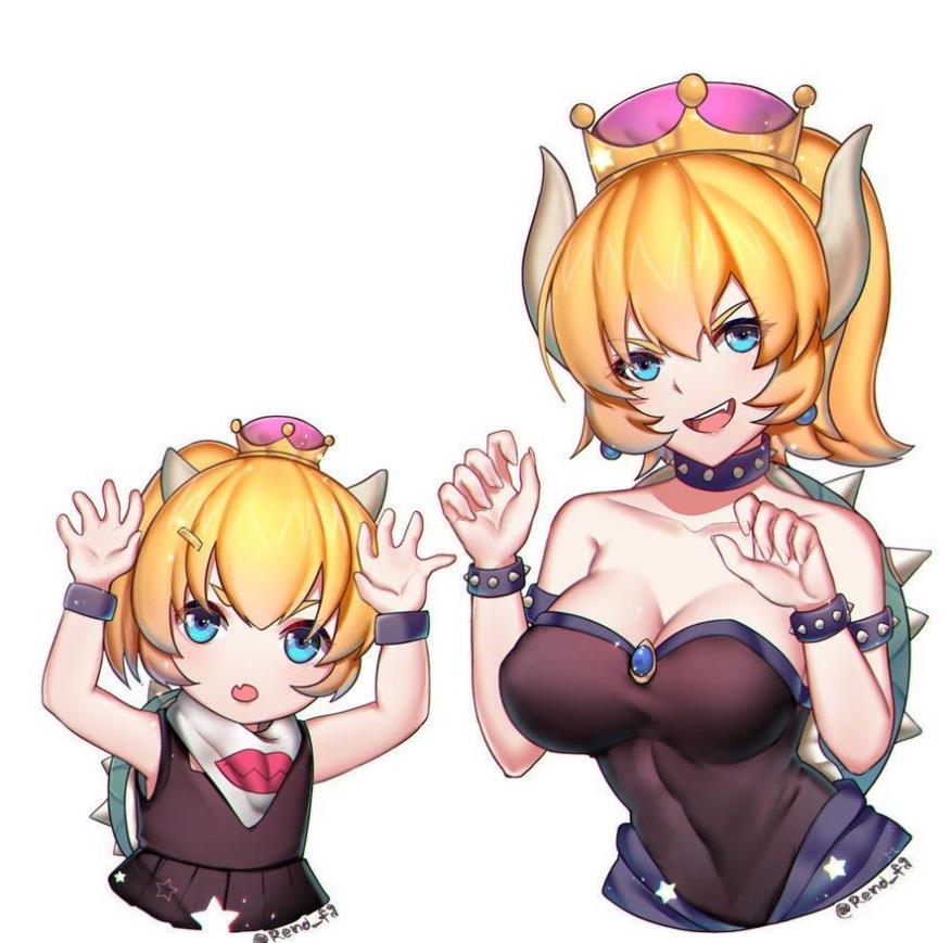 国外网站掀起娘化超级玛丽角色热潮大反派库巴遭各路画师娘化